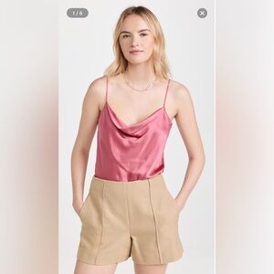NWT $225 Vince Draped Cami Top silk size L